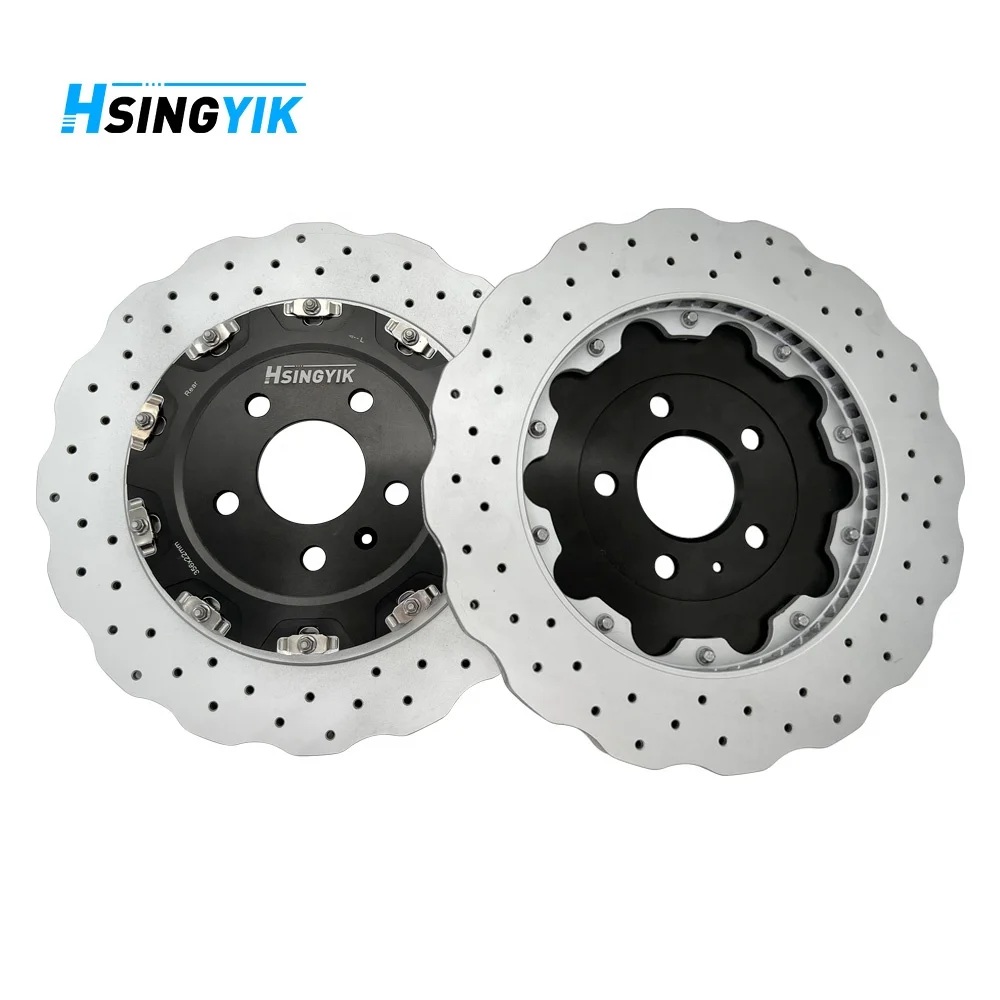 Hsingyik Wave Rear 2-Pieces Rotor Brake Disc For Audi A7 RS7 Q3 RS 4G8615601 356X22MM