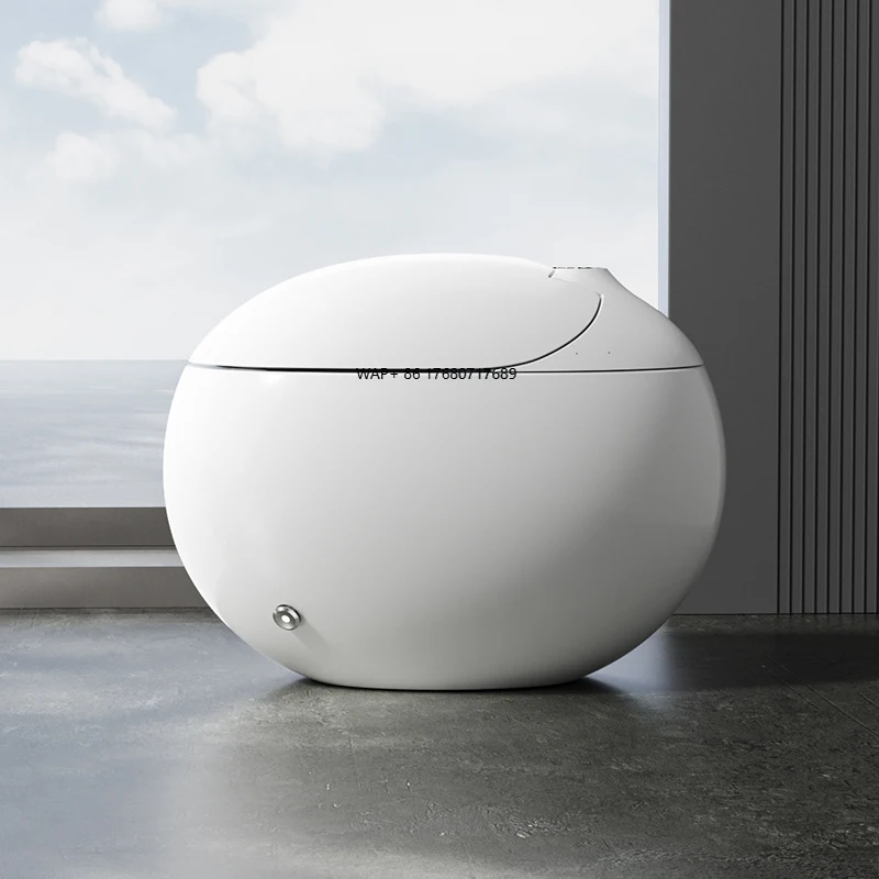 

Egg Shape Fully Automatic Toilet Commercia Intelligent Smart Toilet Water Closet Smart Self Cleaning Toilet with Remote Control