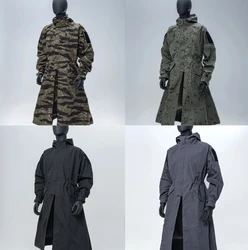 TRN-Tactical Crepe Shirt, Improved Cotton Imitation Linen, Smock Coat, Long Trench