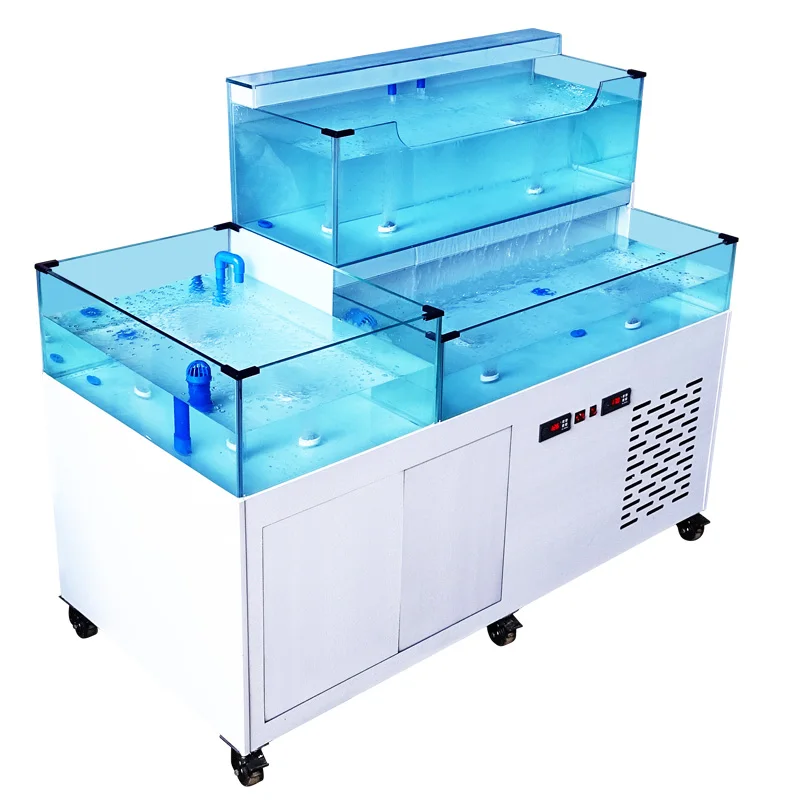 

Commercial Seafood Pool for Restaurant Aquatic Products Seafood Mixed Breeding Pool with Integrated Refrigeration and Filtration