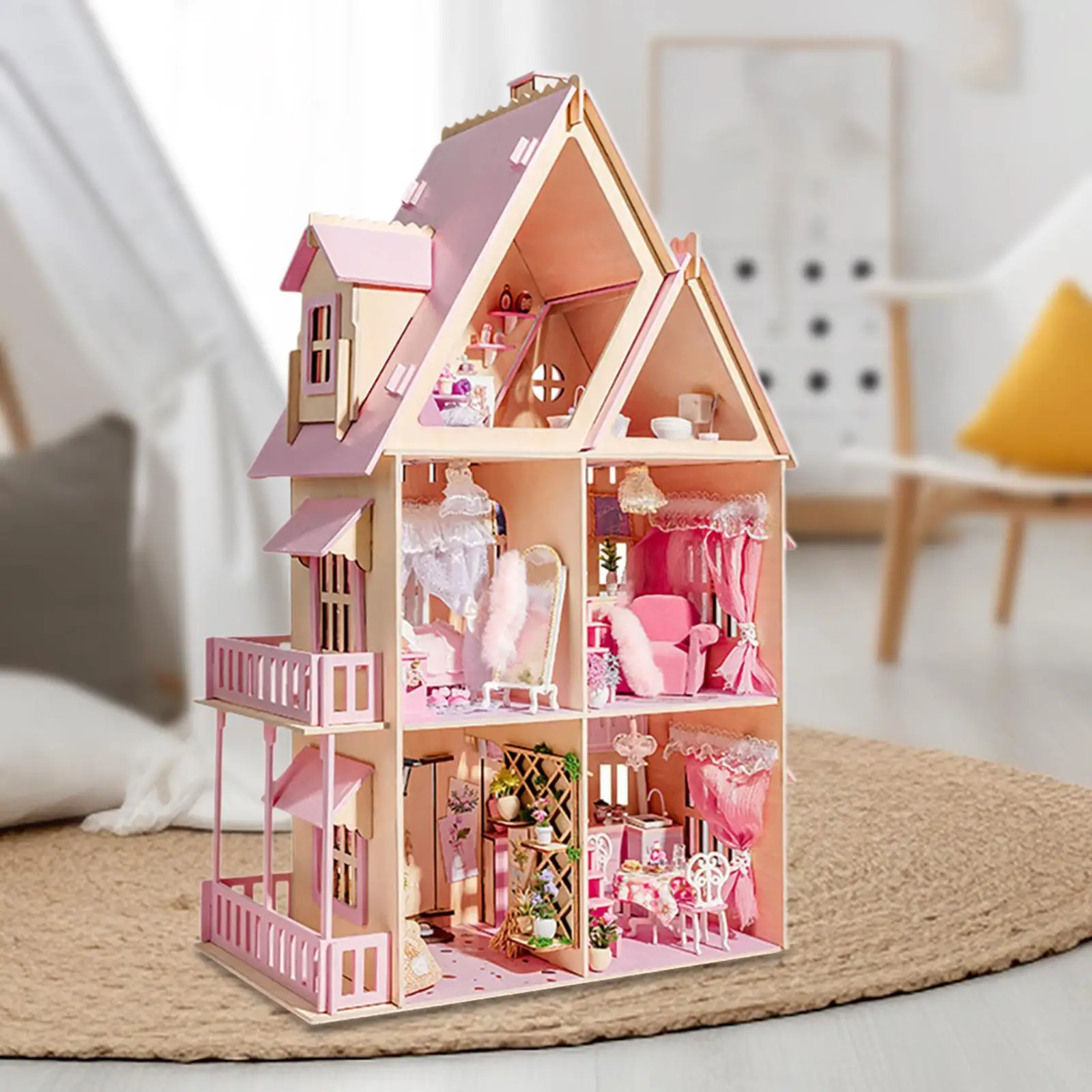 Kits Doll House Obra para Crianças, Acessórios DIY para Idades 12 + Crianças