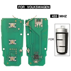 Jingyuqin 3 pulsanti 433MHZ ID48 Chip 3C 0959752 Circuito chiave remota intelligente BA per VW Passat B6 3C B7 Magotan CC Sostituisci