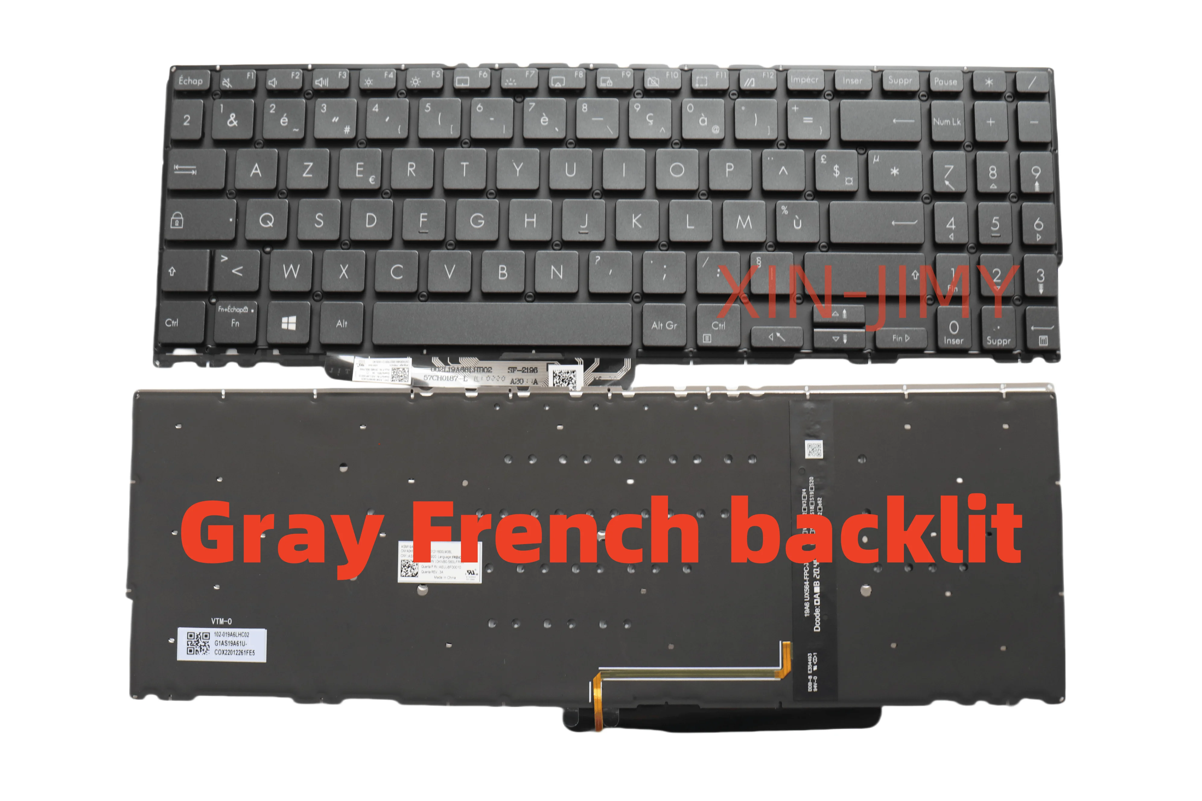 French Backlit Keyboard For ASUS ZenBook UX564 UX564E UX564EH UX564EI UX564P UX564PH UX564PI Q538E Q538EI 0KNB0-560LUA00