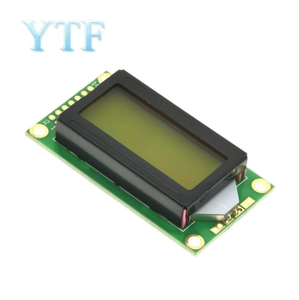 0802A Character Type LCD Screen 8 * 2 lines Yellow Screen LCD Screen LCD Winder