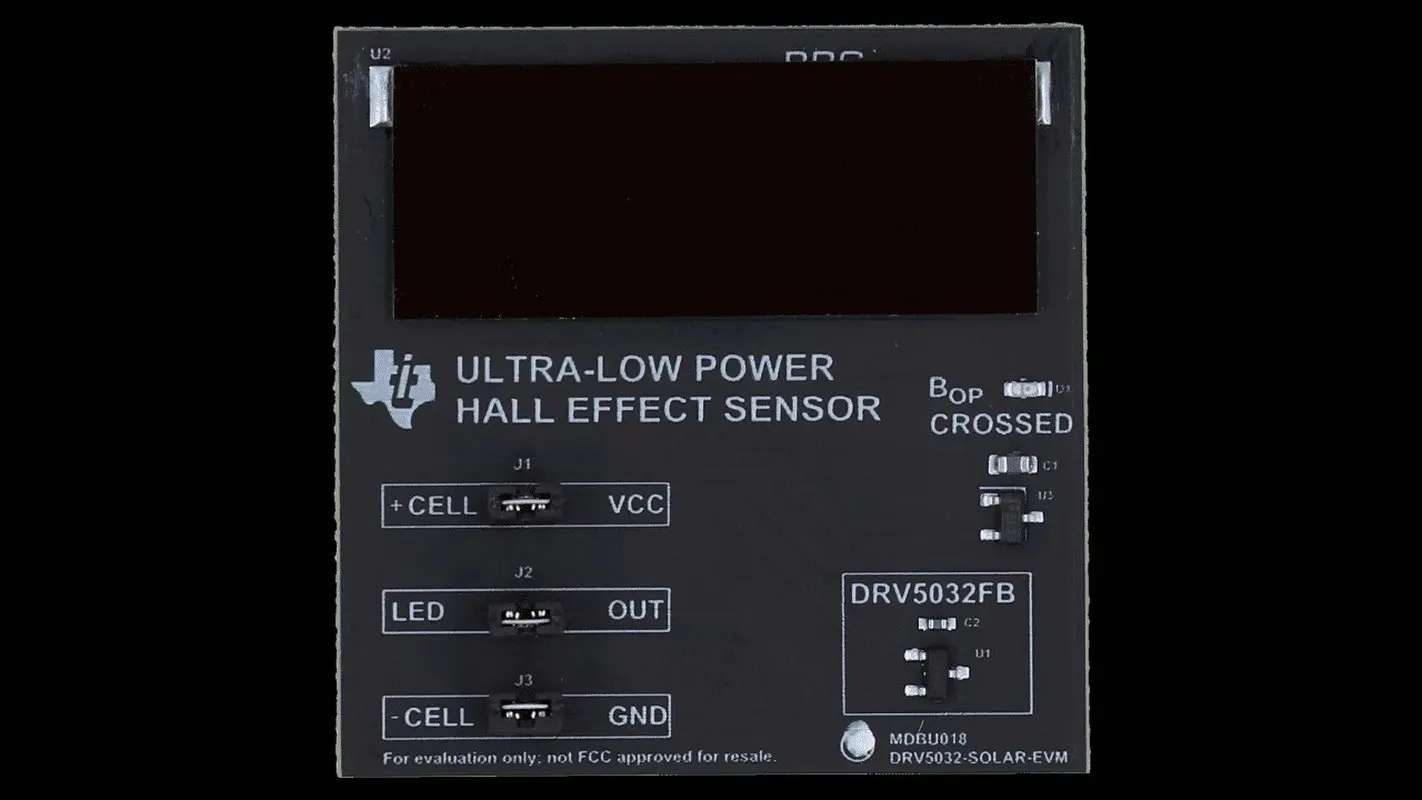 Módulo de evaluación de Sensor de interruptor de efecto Houle, DRV5032-SOLAR-EVM, 1,65 V a 5,5 V