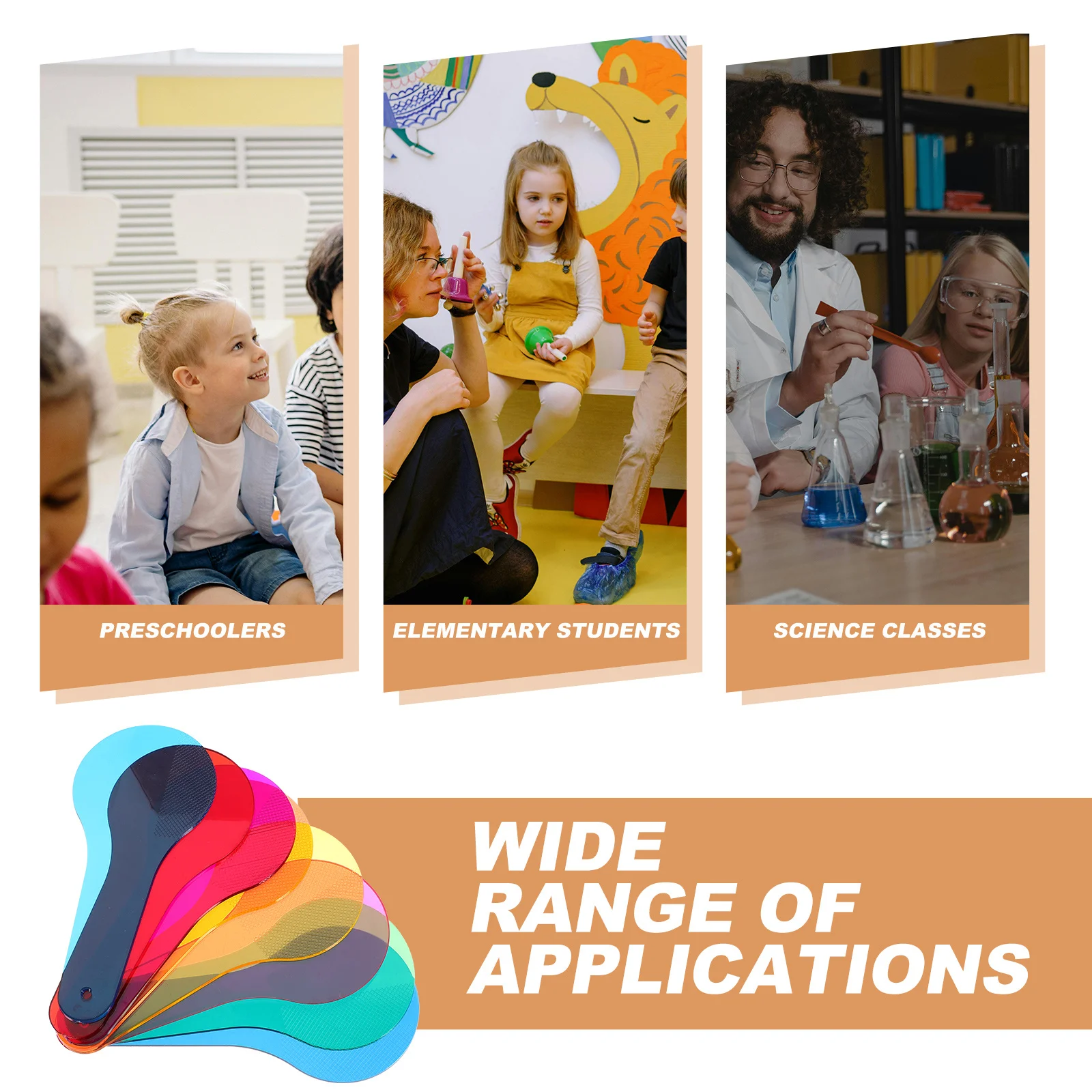 

Colorful Translucent Sheets Smooth Edge Acrylic Color Mixing Lenses For Kids Science Learning Teaching Aid Educational