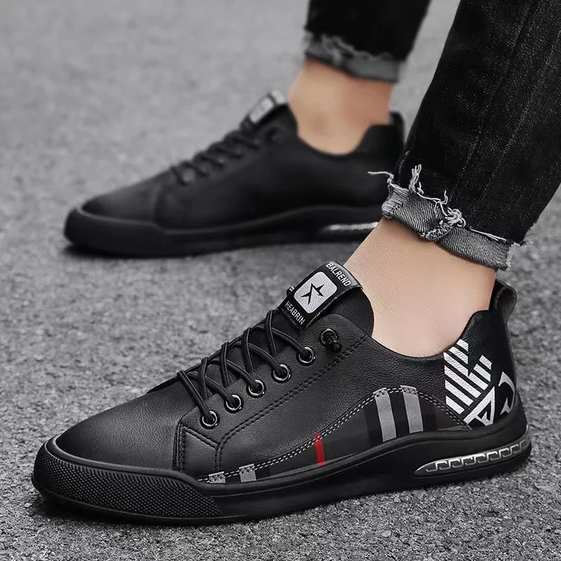 Coslony men shoes vulcanize shoes casual comfortable leather fashion luxury men shoes brand high quality skate shoes men white