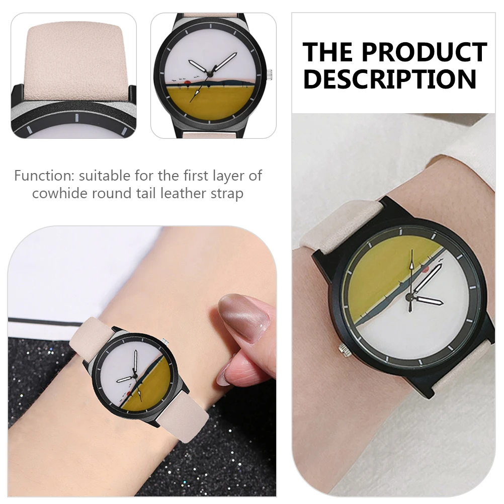 

1pc Simple Couple Wrist Watch Fresh Casual Quartz Watch For Lovers Stylish Comfortable Pu Alloy Design Universal Wear