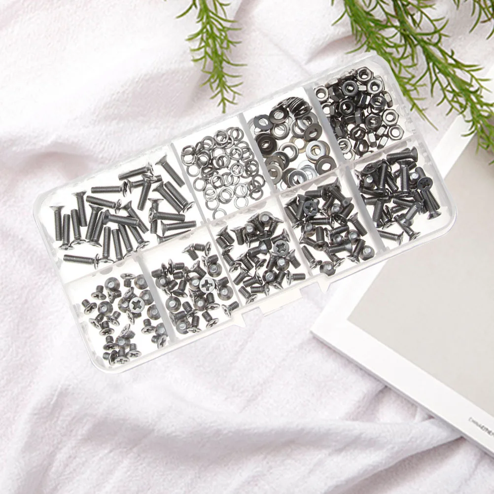 

300Pcs Stainless Steel Combo Screws Kit Durable Portable Assorted Tools for Repairing Notebooks Glasses Watches Jewelry