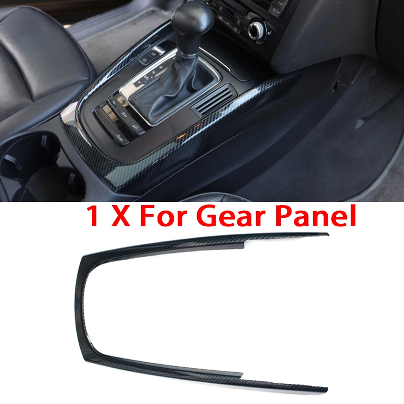 For Audi Q5 2010--2017 Carbon Fiber Color Console Armrest Gear Shift Decoration Frame Cover Trim Car Accessories