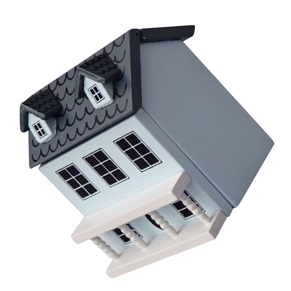 Villa Klein Huis Model Geschilderd Mini Meubeldecoratie Huis Miniatuur Houten Scène Lay-Out Versiering