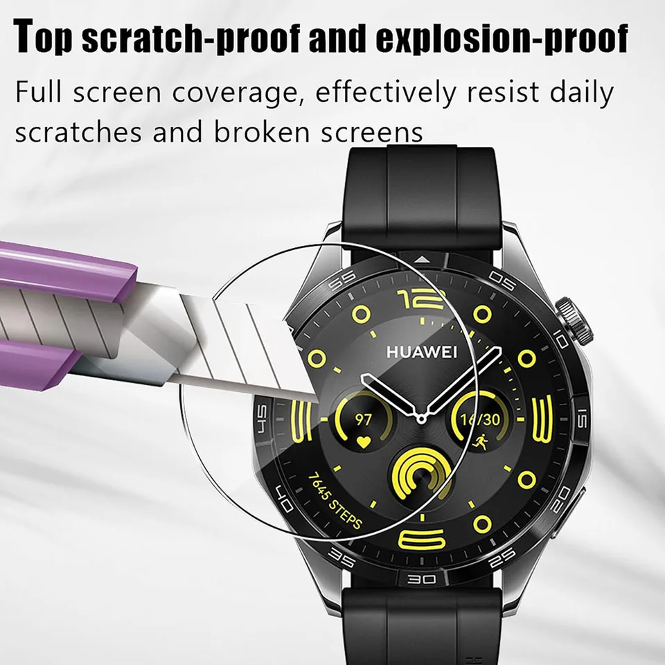 3 Piezas Protector de Pantalla de Vidrio Templado para Huawei Watch GT4 46mm 41mm, HD Transparente Antirrayas Película Protectora, Accesorios de Repuesto de Pantalla para Smartwatch Especialmente Ajustados 5