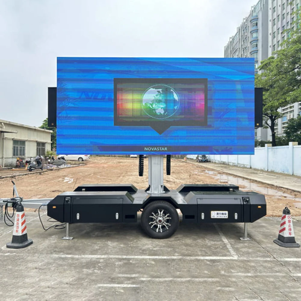 Outdoor Advertising P5 Led Sign Trailer Customized Advertising Led Billboard Large Portable Signage