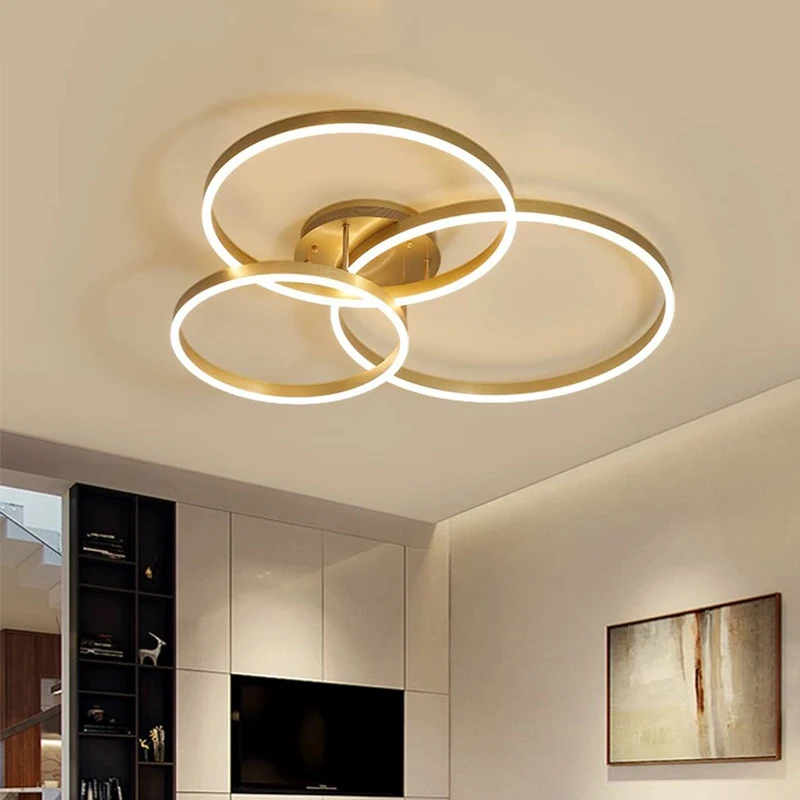 Modern LED Chandelier Minimalist Surface Mounted Pendant Light for Living Room Bedroom Kitchen Home Ceiling Lighting Fixture