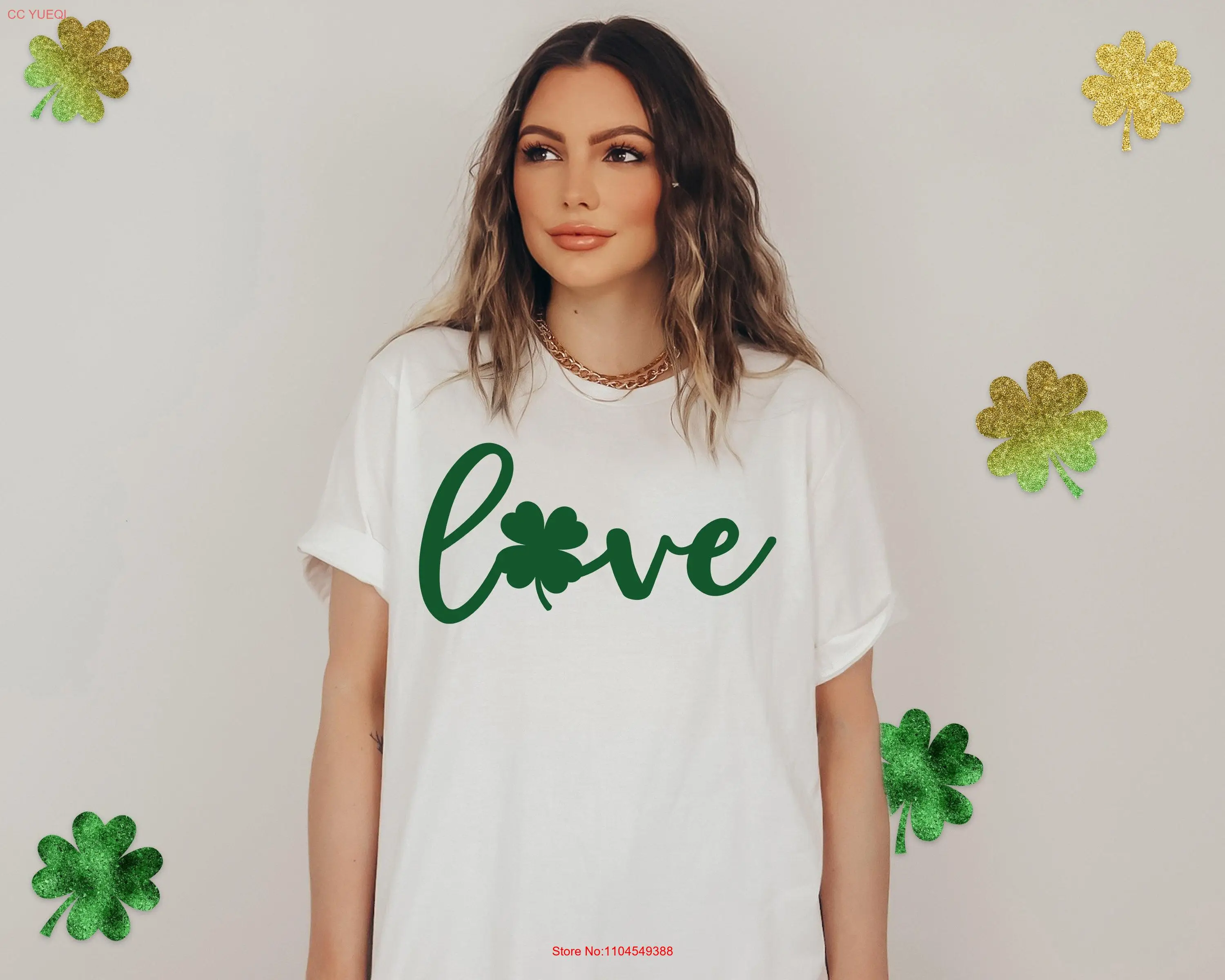 

Футболка LOVE Shamrock Patrick's Vintage Irish Drinking с длинными или короткими рукавами