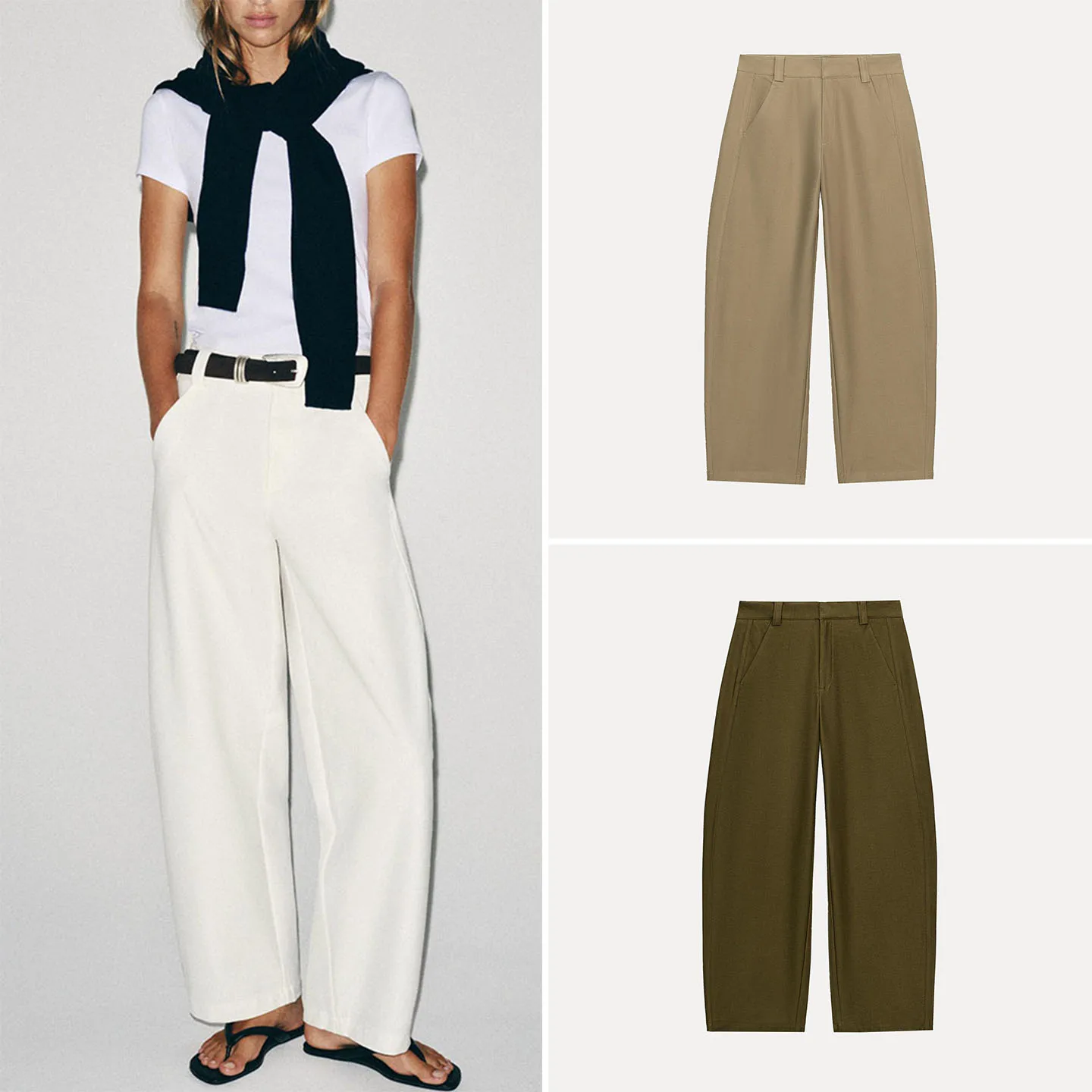 Fashionable Casual Women's Bucket Pants with Pockets in Multiple Colors Mid-Waist Design for Autumn Season Zadata Brand