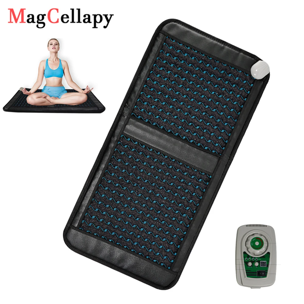 Amethyst Tourmaline Crystal Body Heating Massage Pad Far-Infrared Therapy PEMF Pulse Magnetic Field Therapy Energy Recovery