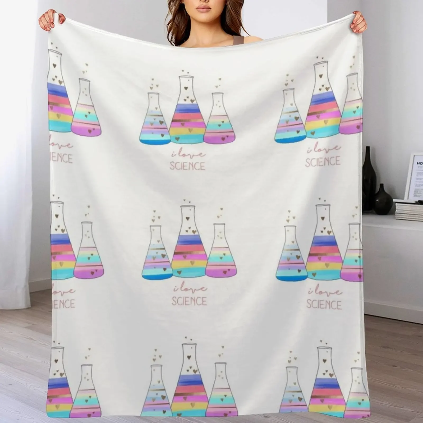 

I love science Throw Blanket Bed Quilt Sofa Throw Fashion Sofas Blankets