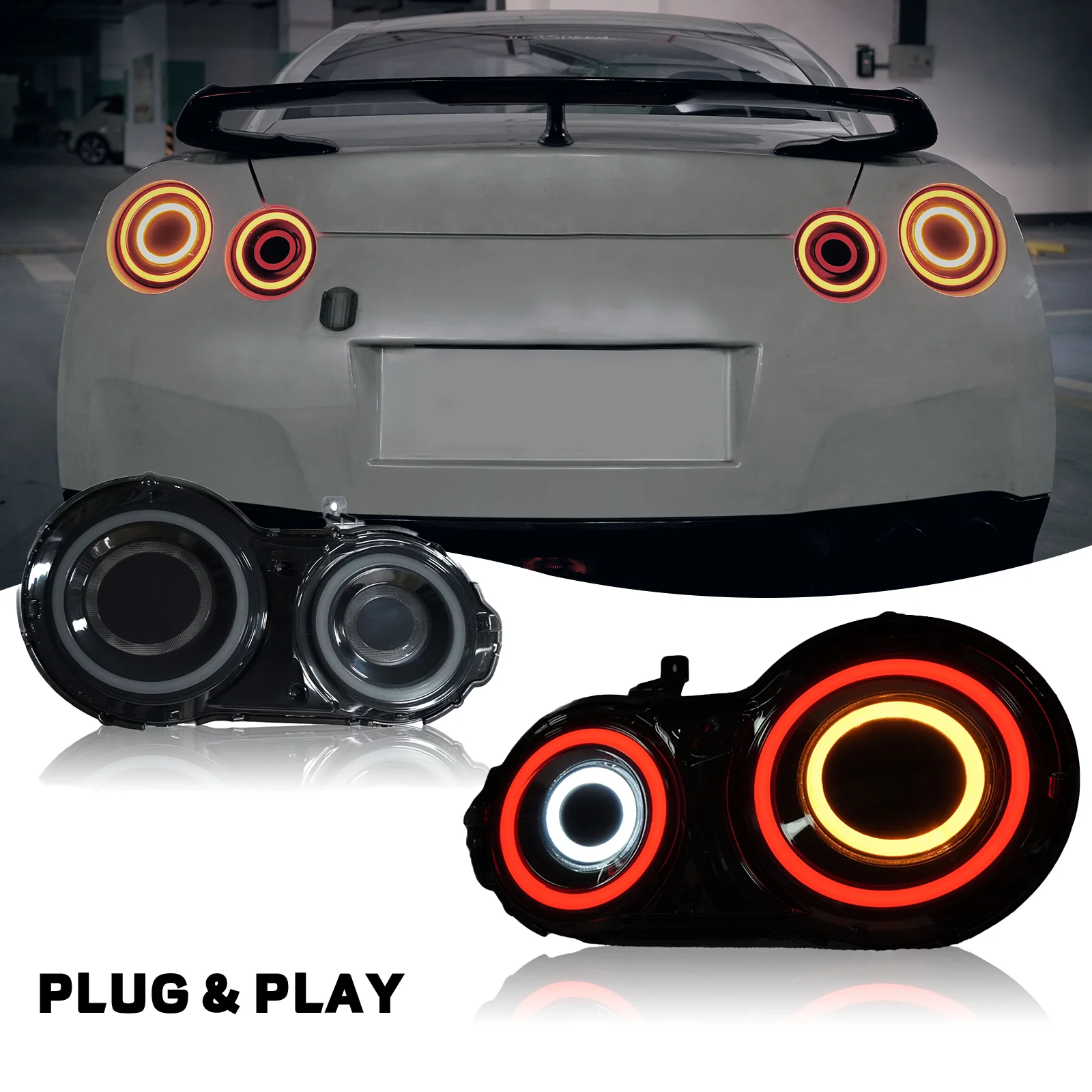 

Car LED Rear Taillights for Nissan GTR R35 2009+ Animation Rear Lamps LED Taillight Assembly