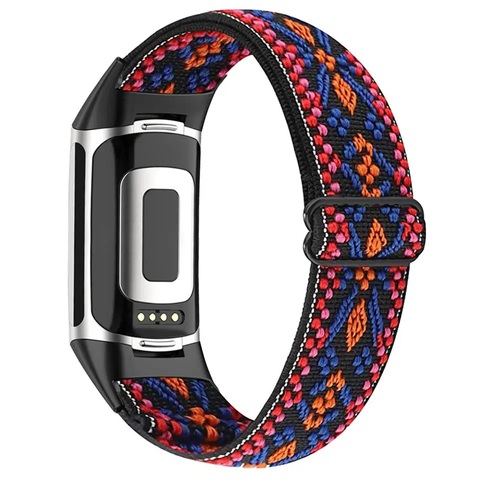 

Compatible replacement band for Fitbit Charge 5, multi-color elastic sports band