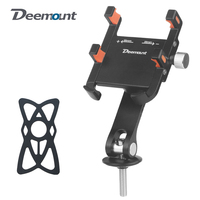 Road Bike MTB Phone Stand Headset Top Mount Bracket Aluminum/Plastic Phone Support Rack 360-degree Rotated Smartphone Holder