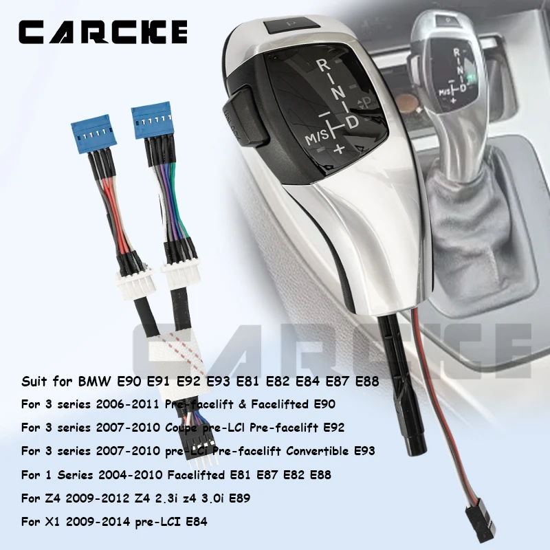 Picture 6: E63 E90 Gear Shift Knob Car LED Lever Handle For BMW E87 E88 E90 E91 E92 E93 Automatic Transmission Shifter Knob Head Replace