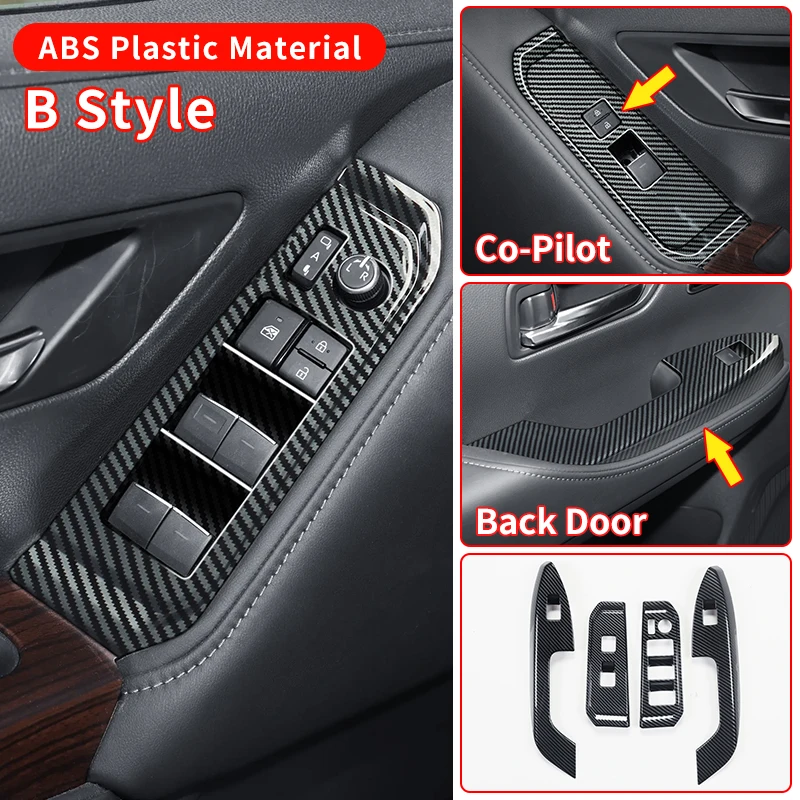 Car Window Control Panel Decoration Protective Sticker For Toyota Land Cruiser 300 2021-2024 LC300 Interior Accessories Tuning