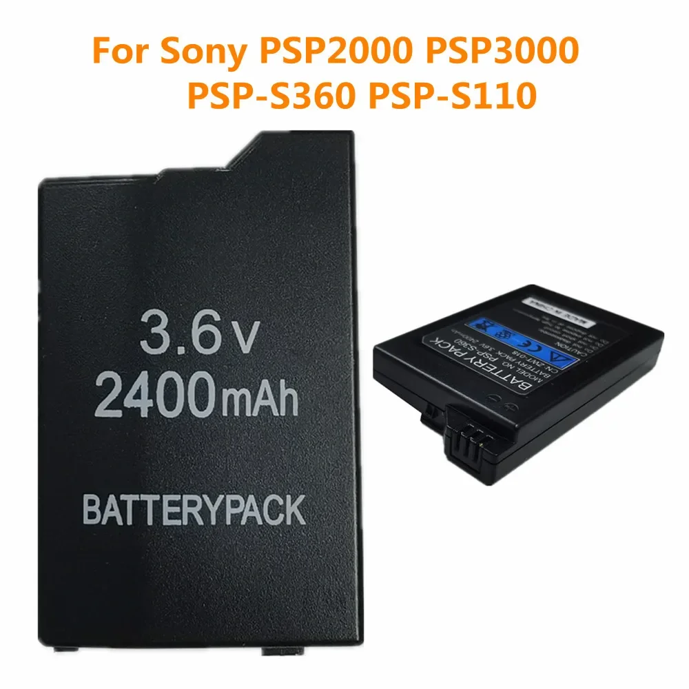 2400mAh PSPS360 Replacement Battery For Sony PSP 2000 3000 PSP-S360 PSP-S110 Console Batteries Fast Shipping