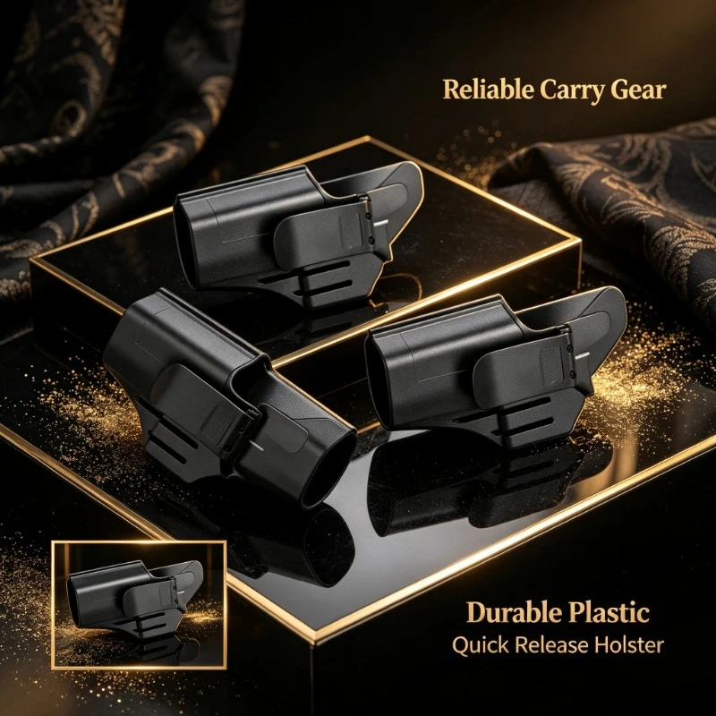 Outdoor Tactical Waist Carry Gear Quick Release Plastic Sleeve Portable Fast‑Draw Hobby Accessory