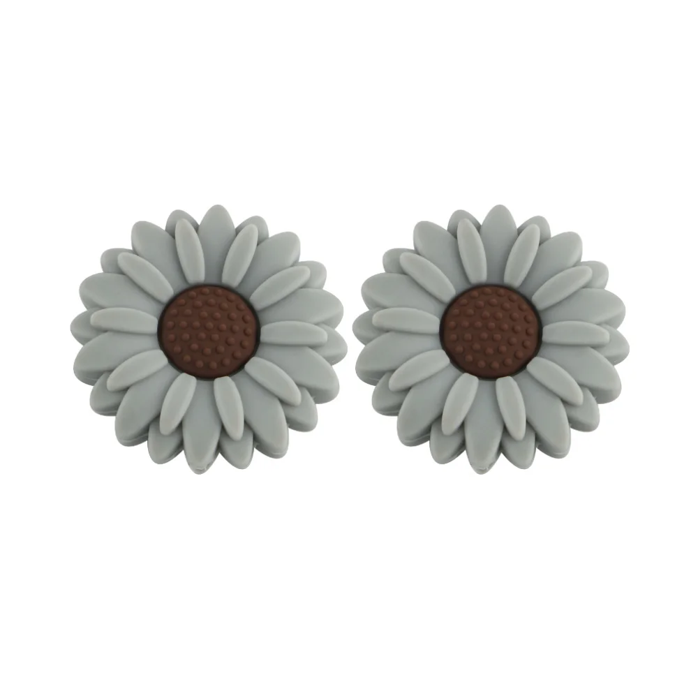 Sunrony 10pcs 20/30MM Nieuwe Bloem Siliconen Kralen Voor Sieraden Maken DIY Daisy Focus Beadable Pen Armband sleutelhanger Accessoires