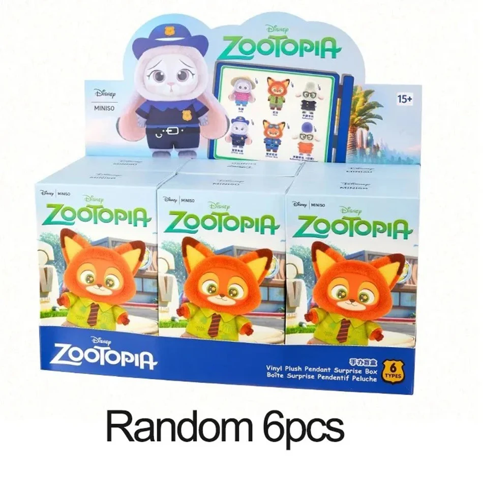 Zootopia Blind Box Śliczna Figurka Nicka i Judy Pluszowa Lalka Winylowa Mystery Box Figurki Anime Kolekcja Modeli Zabawek z Kreskówek