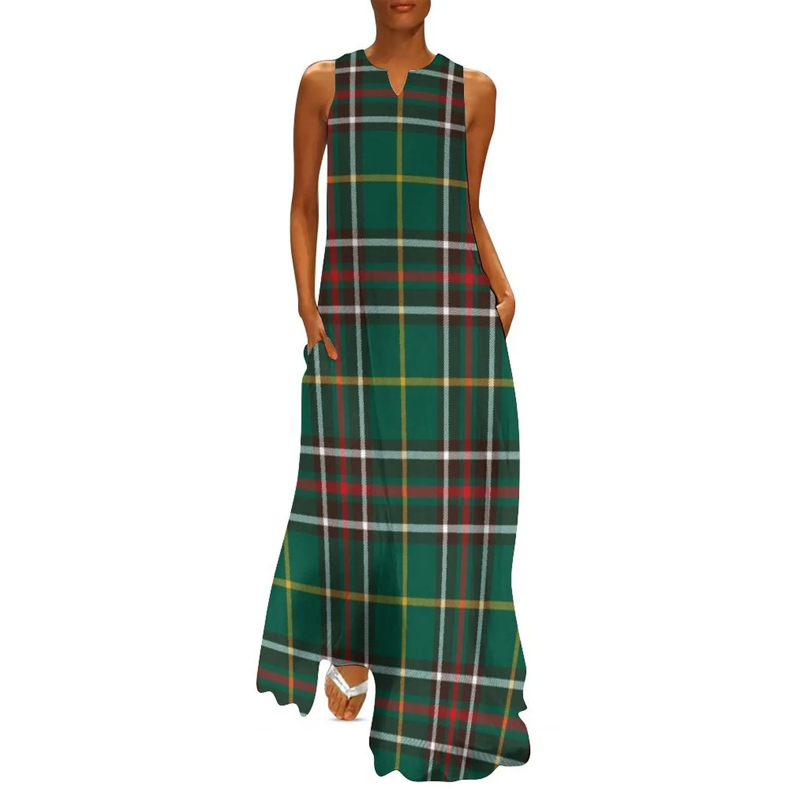 

NEWFOUNDLAND & LABRADOR Province"s Official Tartan, Canada Long Dress summer women"s suit Dresses gala