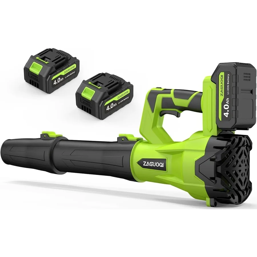 

Беспроводная воздуходувка для листьев 650CFM 288MPH, электрическая воздуходувка с 2 аккумуляторами 4.0 Ач, 6 режимов скорости, питание 20В, ручная воздуходувка