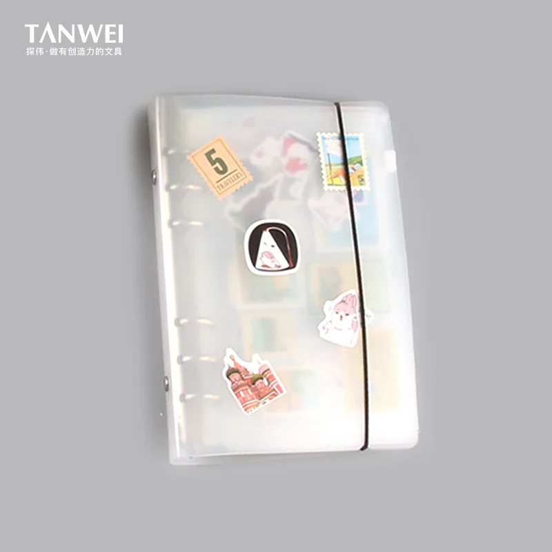 A6 storage book: frosted financial life, storage book, transparent loose-leaf bill holder, PP shell, information book