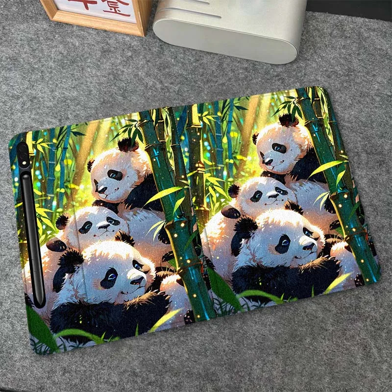 Cartoon Anime Panda Cute For Samsung Galaxy Tab S6 S8 S9 S10 Lite FE 10.4 11 Inch 2022 2024 Tablet Case