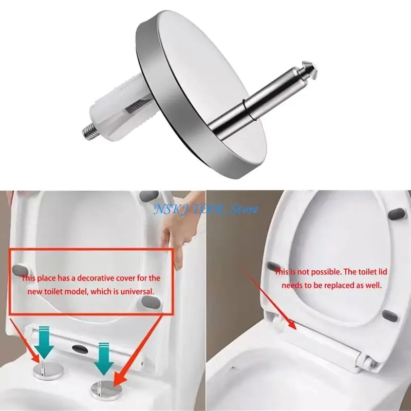 L8RC Toilet Cover Screw Buckles Toilet Hinge Connector Fixing Bolts Hardware