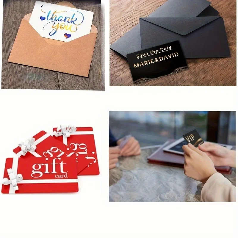 Cartões de Visita Personalizados em PVC Flexível, Dobráveis, Impermeáveis, com Textura Holográfica e Impressão de Código QR