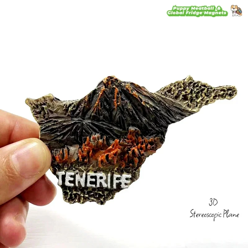 Spanish Teapot Tenerife 3D Map Magnetic Refrigerator Magnet Travel Souvenir 3D Decorative Item