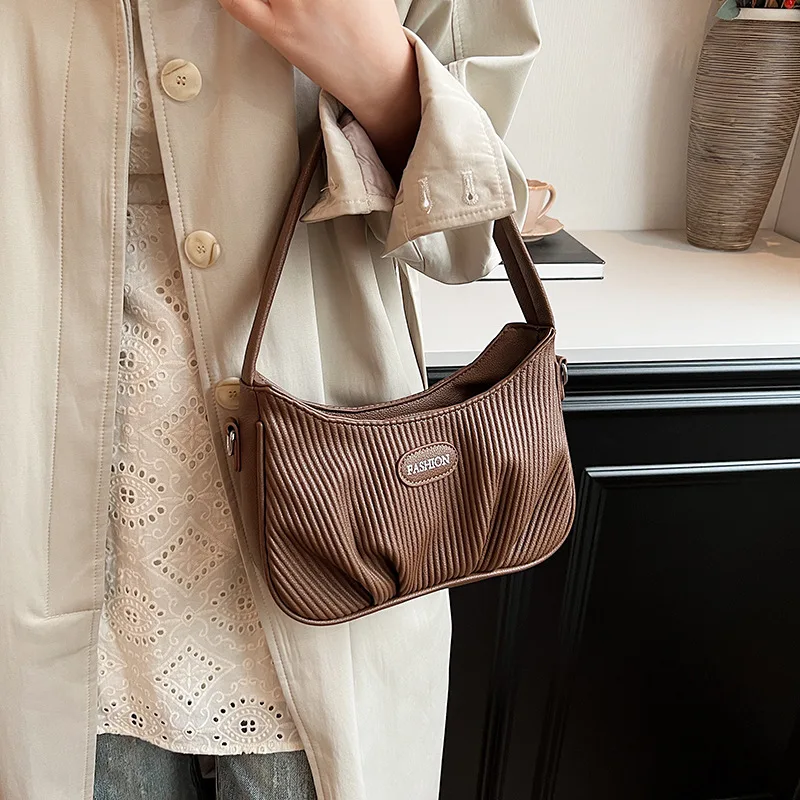 

2025 Niche Design Cloud Bag for Women Crinkle Underarm Shoulder Purse Minimalist Crossbody Tote Elegant Fashion Handbag