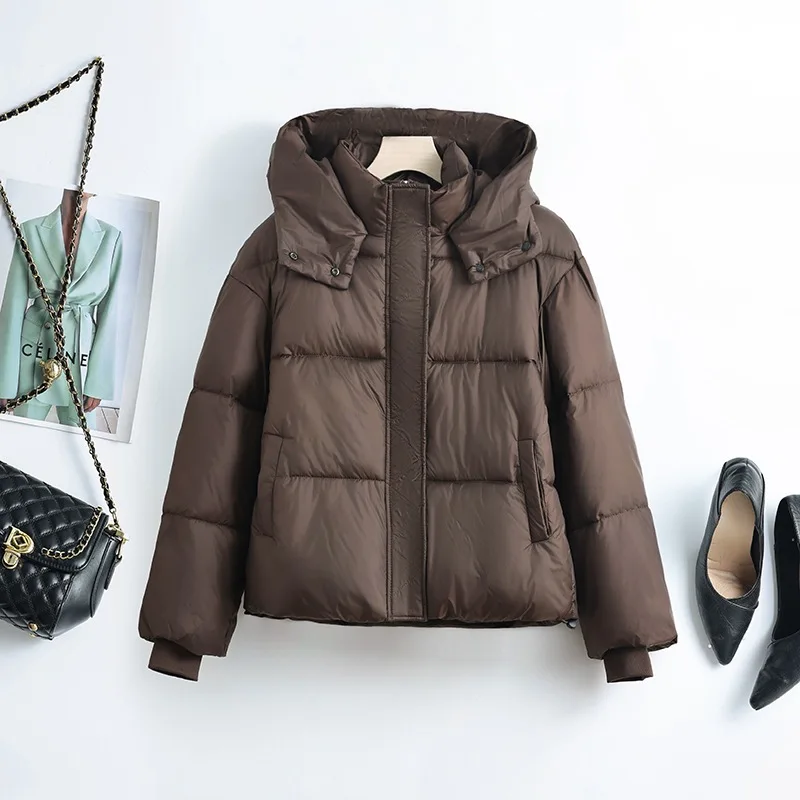 New Women's Winter Thickened Short Cotton Jacket Korean Style Loose Small Size Fashion Bread Coat Outerwear