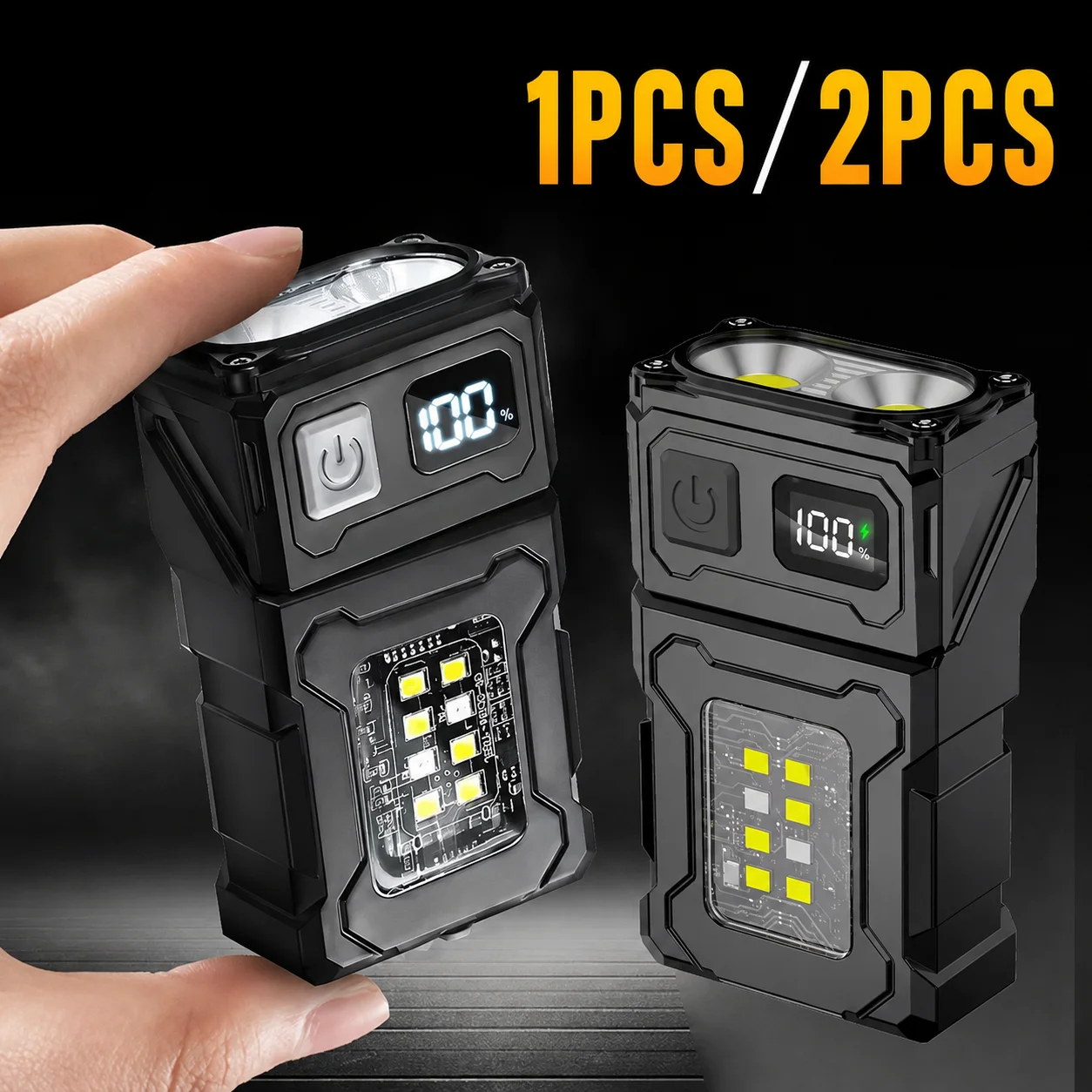 Тактический фонарик Edc, портативный многофункциональный фонарик, USB перезаряжаемый уличный аварийный светильник для кемпинга, рыбалки, фонарь