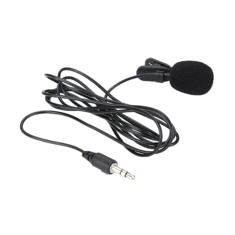 3.5mm Lavalier Microphone Vocal Stand Clip Tie For Mobile Phone Conference Speech Audio Video Lapel Microphone For Speaking