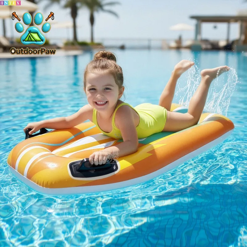INTEX Children's Swimming Ring Inflatable Pool Floating Row Bed Water  Toys Surfing Mounts Water Floating Board