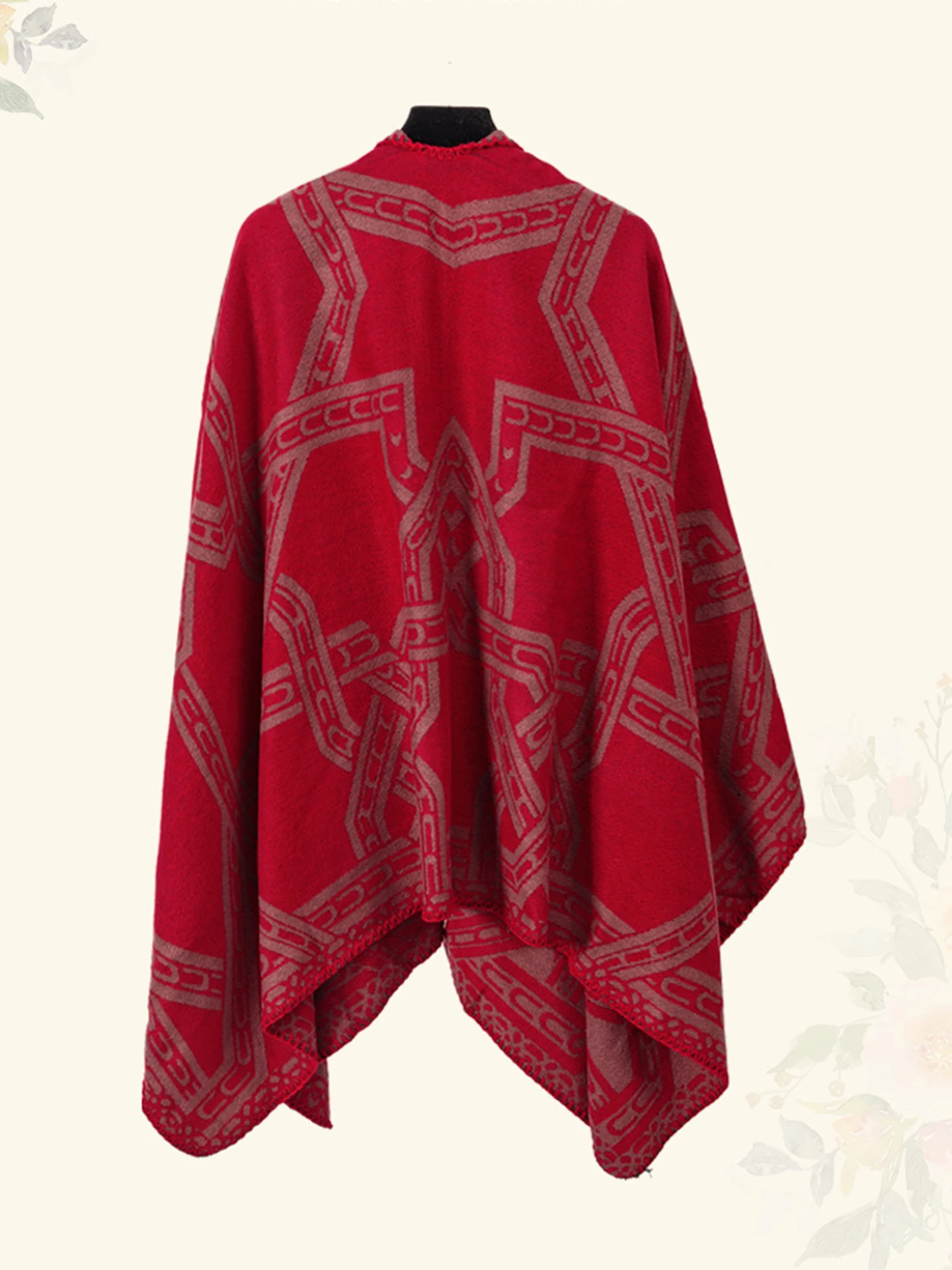 azmuou-qinghai-tourisme-camere-oulder-poincon-vetements-d'exterieur-pour-femmes-coupe-vent-echarpe-double-face-motif-geometrique-chaleur