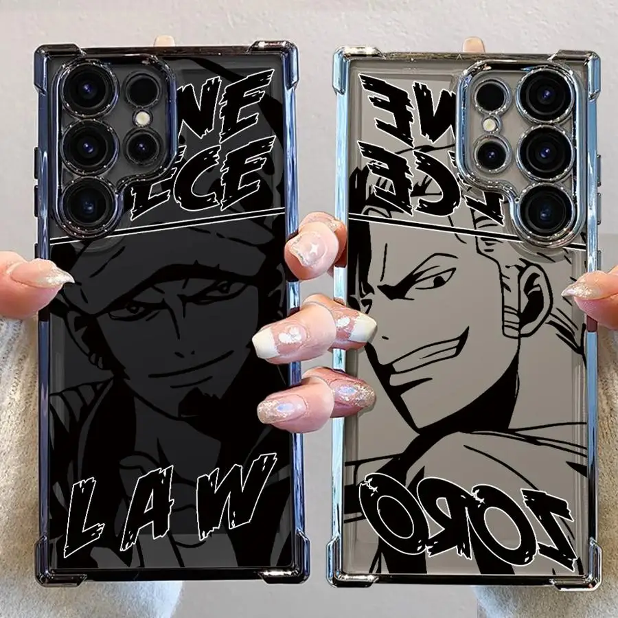 Custodia per Samsung Galaxy S20 FE S24 s24fe S21FE S25 Plus S22 Ultra s24ultra S25 Ultra S23 Cover trasparente One Piece Rosso Lungo