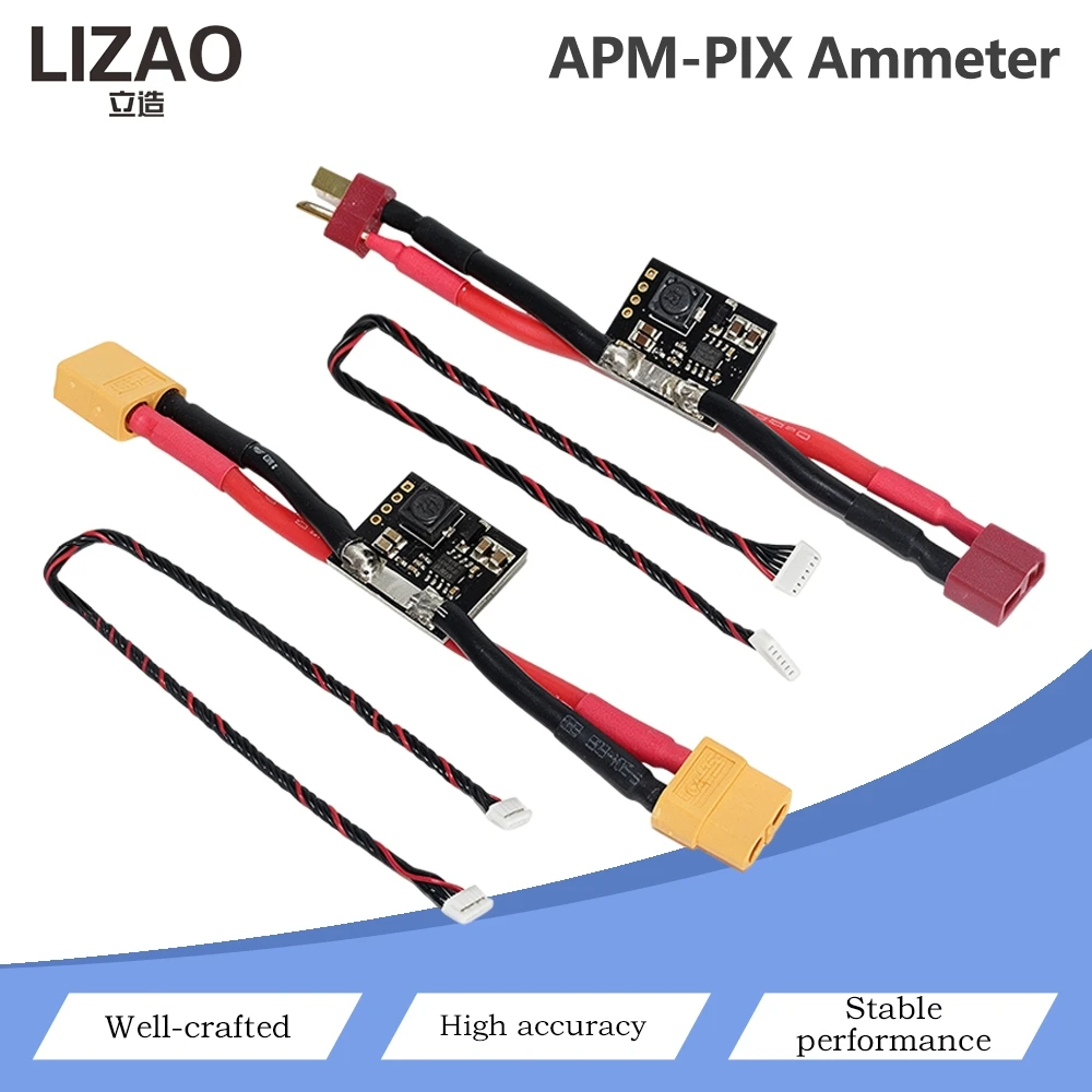APM-PIX Ammeter Power Module 2-6S LiPo 28V Voltage Current Sensor XT60 T Plug for Pixhawk APM Flight Controller
