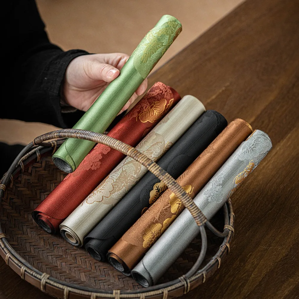 حصيرة شاي بنمط مطرز على الطراز الصيني ، حصيرة مائدة سميكة ، حصيرة طاولة إبداعية احترافية ، جديدة