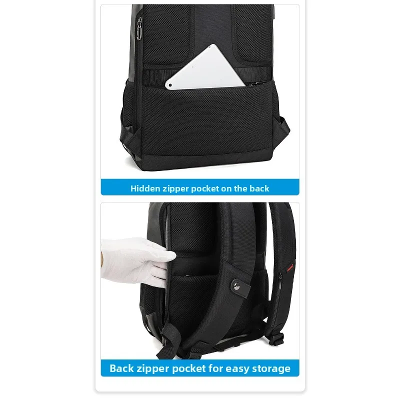 Dual-shoulder bag, fashionable and lightweight business computer bag, large capacity, wear-resistant and waterproof travel bag