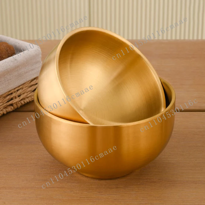 

Suitable for stainless steel custom sustainable double-layer thickened bowl anti-scalding bowl
