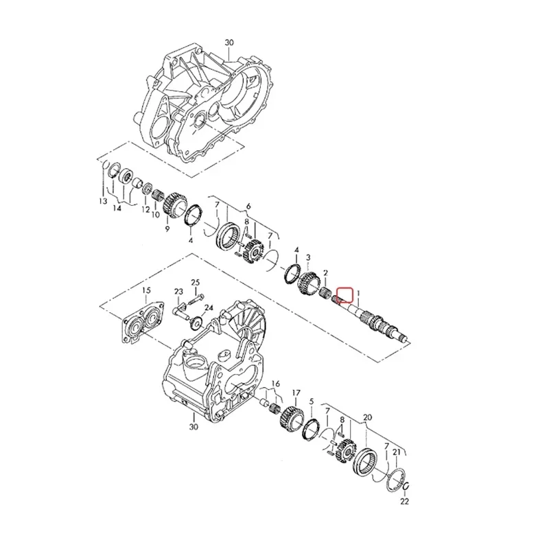 عمود محرك ناقل الحركة الميكانيكي 5 سرعات L02T 311103 K لشركة فولكس فاجن بورا جولف L02T 311 103K #2